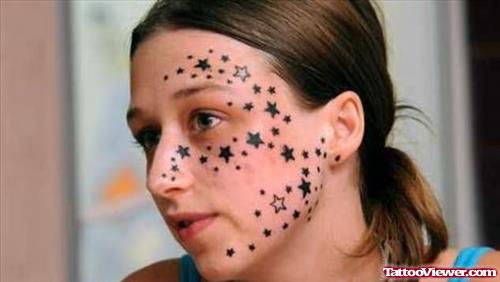 Star Tattoos On Face