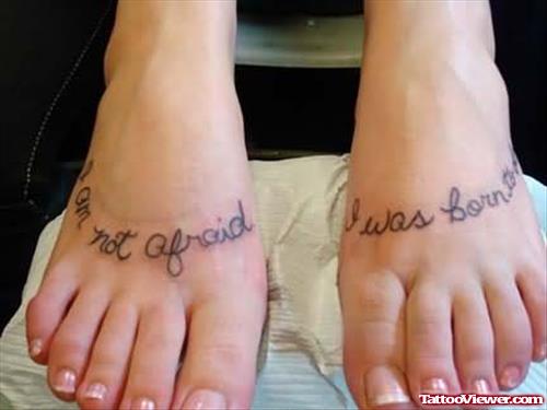 Not Afraid Couple Tattoo