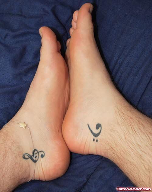 Best Couple Tattoo On Ankle
