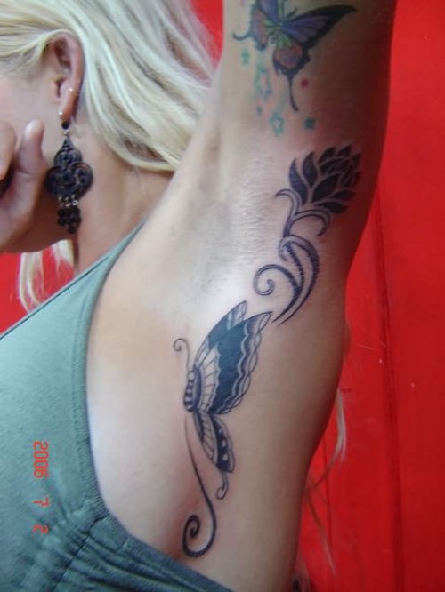 Couple Tattoo On Armpit