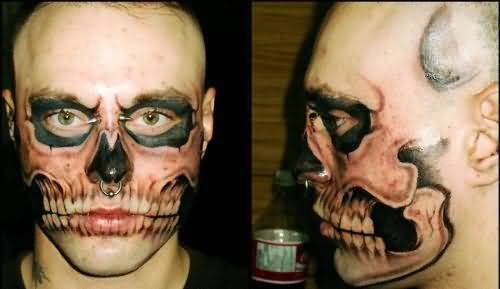 Couple Ghost Face Tattoo