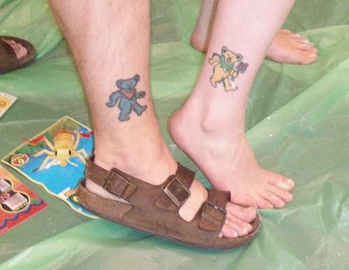 Teddy Bear Tattoo On Ankle