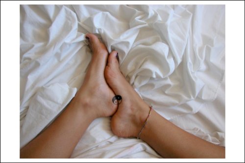 Yin Yang Couple Tattoos On Feet