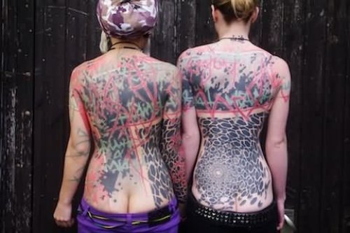 Girl Back Bodies Couple Tattoo