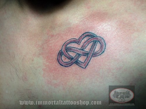Infinity And Heart Celtic Couple Tattoo