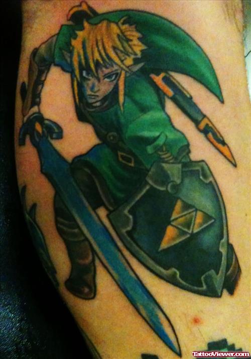 Fighting Zelda Tattoo