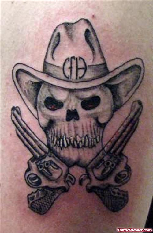 Skull Cowboy Tattoo
