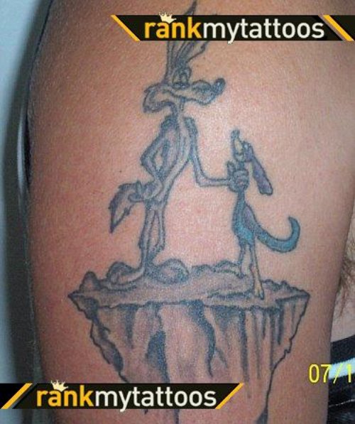 Coyote Tattoos On Right Shoulder