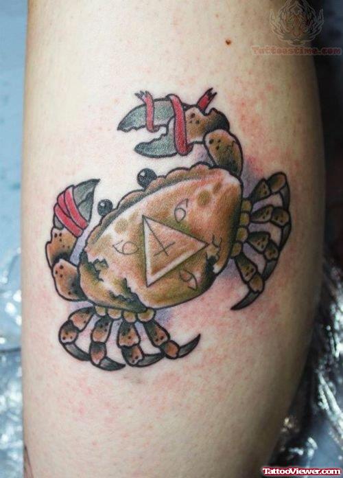 Math Numbers Crab Tattoo
