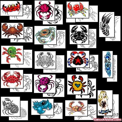 Crab Tattoos and Designs Gallery