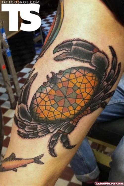 Attractive Crab Tattoo