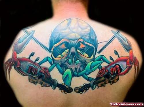 crabs Tattoos On Back