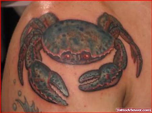Best Crab Tattoo On Shoulder