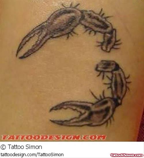 Crab Design Tattoo