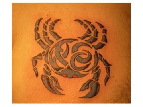 Awesome Tribal Crab Tattoo