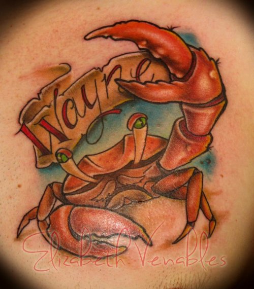 Crab Tattoo Design By Elizabeth Venables