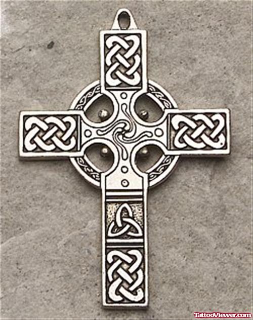 Awesome Celtic Cross Tattoo Design