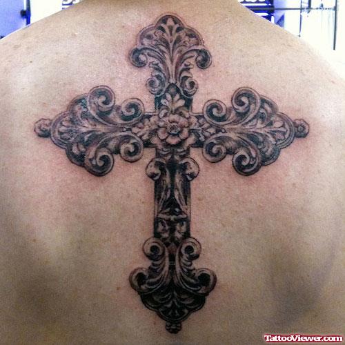 Best Cross Tattoo On Back Body