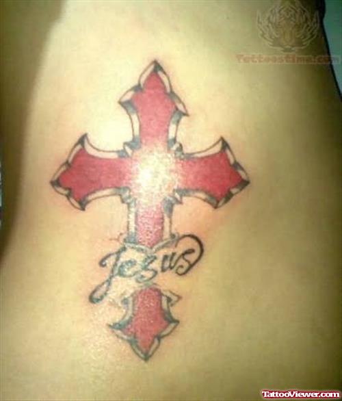 Jesus Red Cross Tattoo