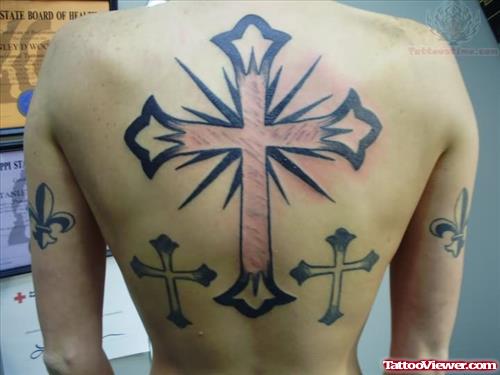 Cross Tattoos On Back Body