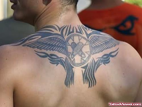 Holy Cross Tattoos On Back