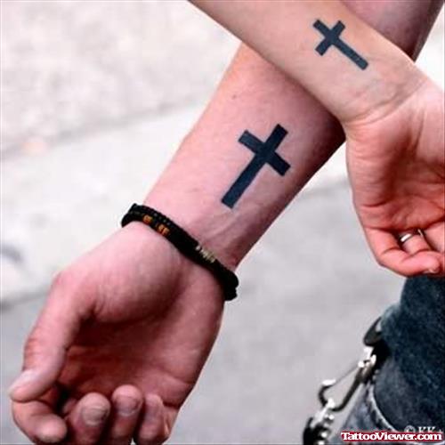 Couple Cross Tattoo Designs