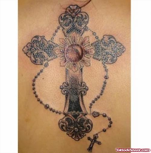 Chain & Cross Tattoo