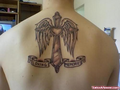 Cross Wings Tattoo For Men