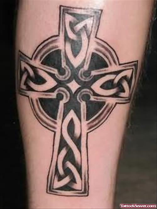 Stylish Celtic Cross Tattoo