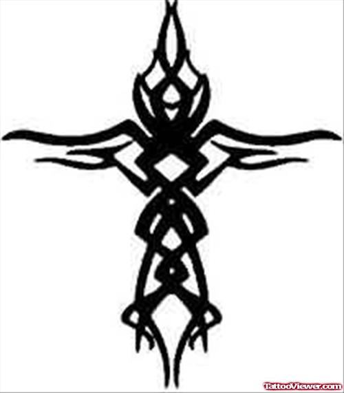 Tribal Cross Tattoos Design