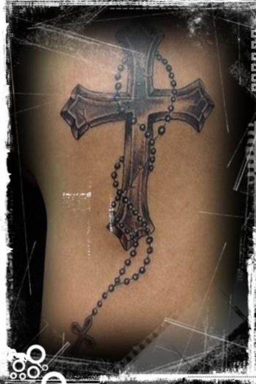Beautiful Cross Tattoo For Men