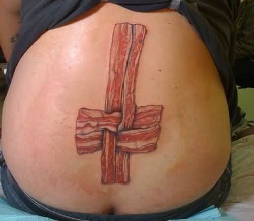 Sick Cross Tattoo On Back