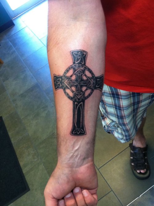 Right Forearm Celtic Cross Tattoo