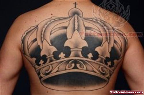 Large Crown Tattoo on Back