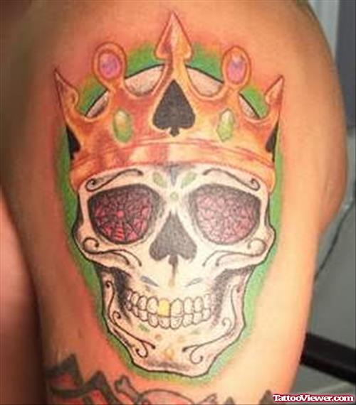 Tattoo Design Of Skull Crown