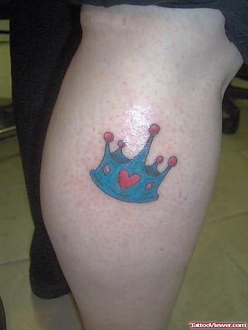 Crown Tattoo  On Leg