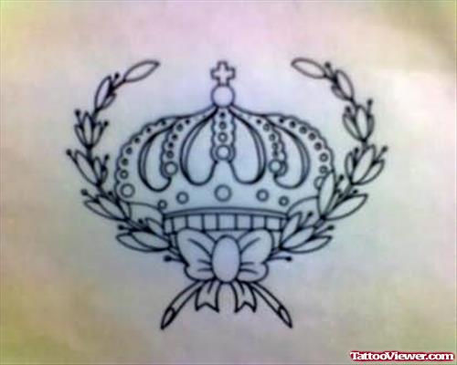Awesome Crown Tattoo Design