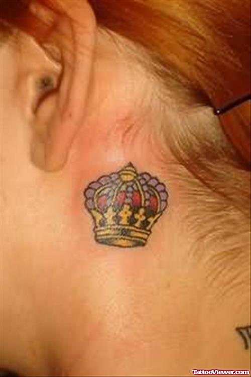 Royal Neck - Crown Tattoo