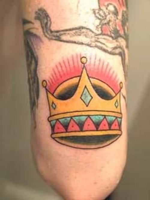 Colourfull Crown Tattoo