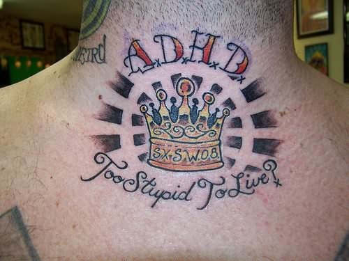 Glowing Crown Tattoo