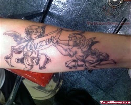 Cherub Tattoo For Arm