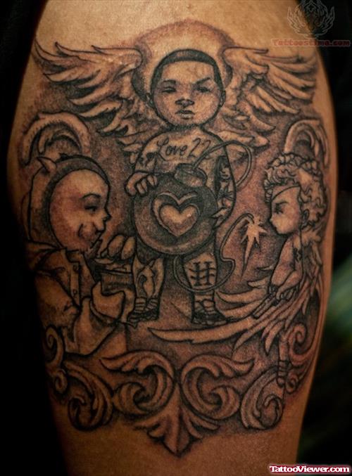 Cupid And Jeff Tattoo