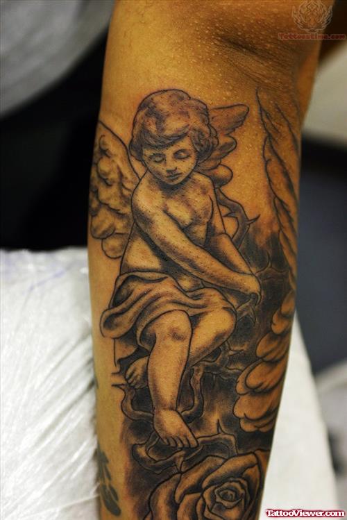 Cupid Cherub Tattoo For Arm
