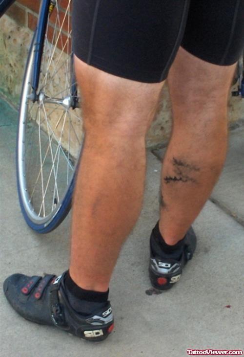 Cycle Tattoo On Leg