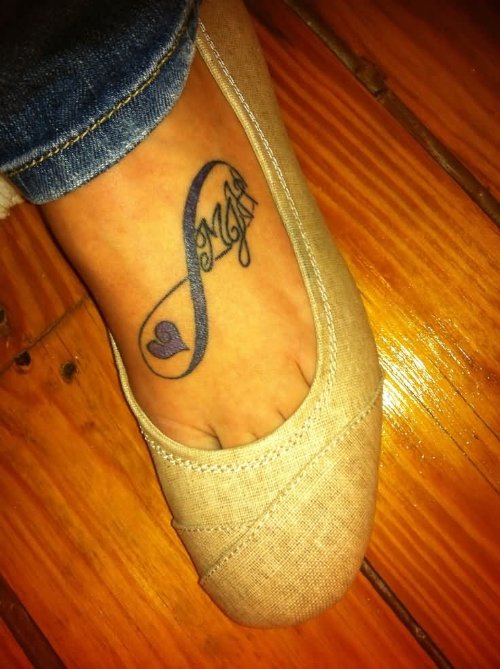 Left Foot Infinity Dad Tattoo