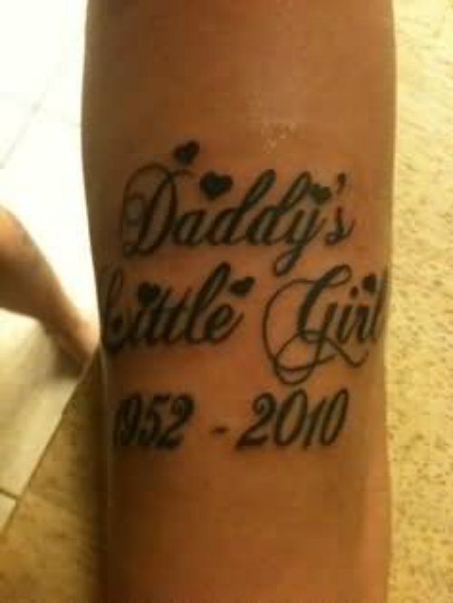 Dadys Little Girl Memorial Tattoo