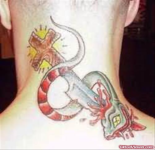 Dagger Kills Snake Tattoo