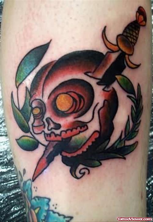 Skull And Dagger Tattoo