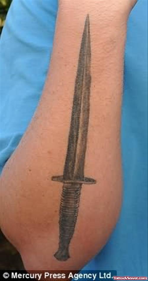 Dagger Tattoo on Arm