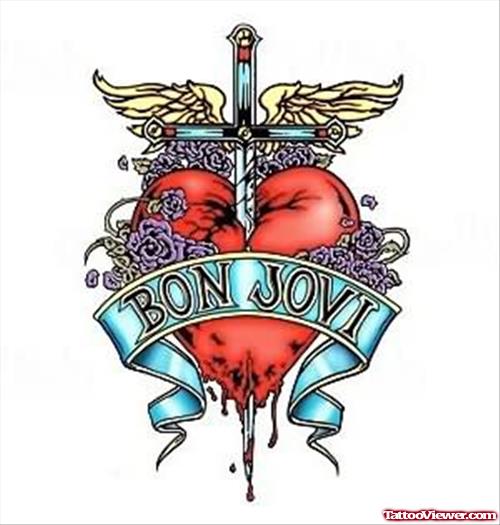 Bon Jovi Heart And Dagger Tattoo